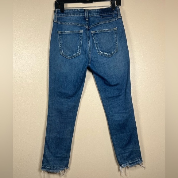 AMO Babe Old School Raw Hem Jeans Size 26 - Picture 2 of 9